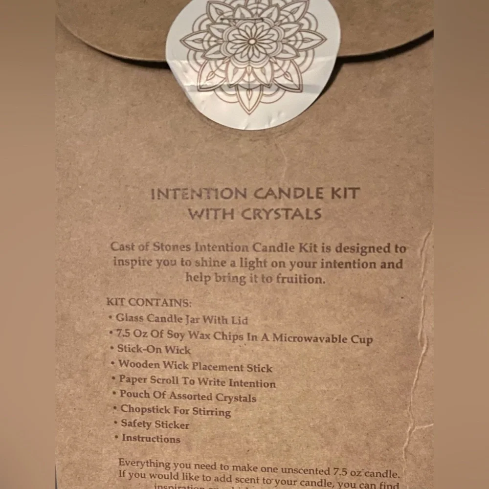 Cast of Stones Intention Candle Kit with Crystals | DIY Soy Candle Making Set